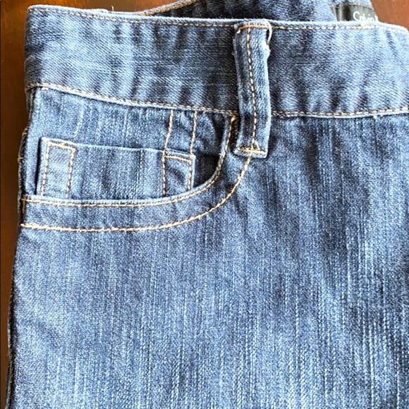 Calvin Klein Women Blue Dark Wash Denim Mid Rise Lean Bootcut Jeans Size 29/8 - Picture 5 of 13